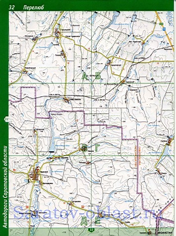 Карта Перелюбского района. Подробная топографическая карта - Перелюбскийрайон, Саратовская область